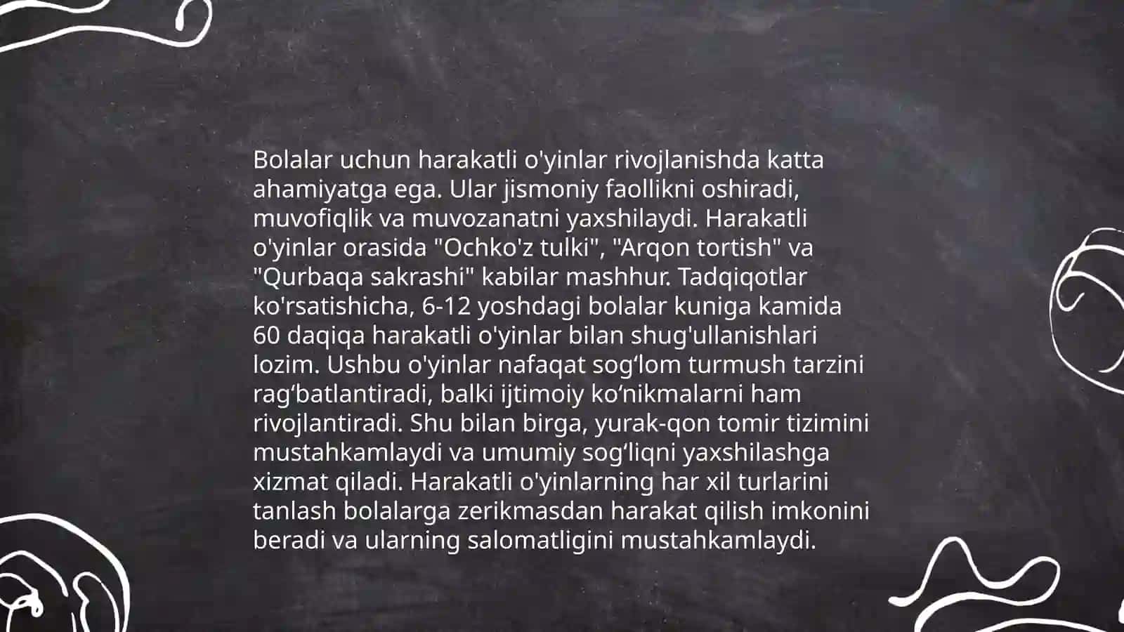 Harakatli o'yinlar 4