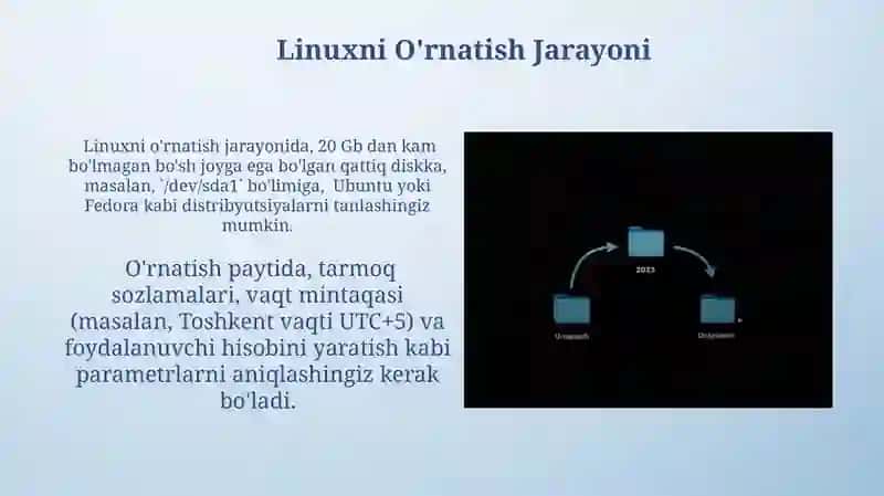 Linux OS o'rnatish va konfiguratsiyasi 4