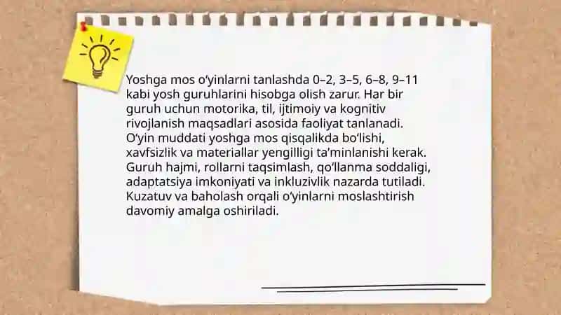 Bolalar oʻyinlariga rahbarlik qilish 4