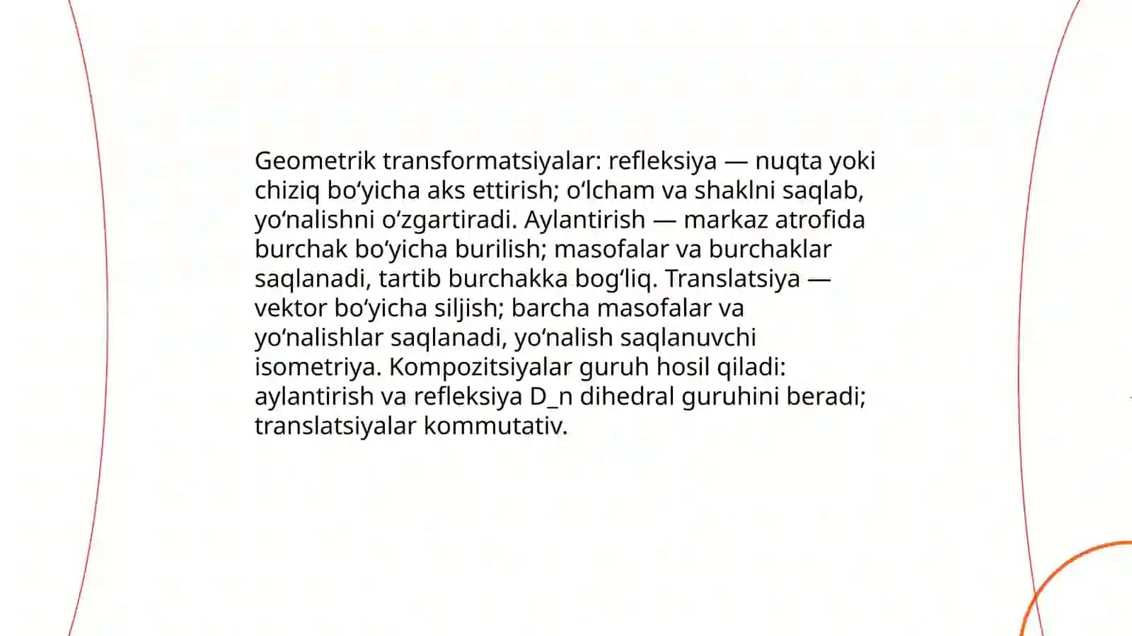 Simmetriya va gurppalar nazariyasining elementlari 4