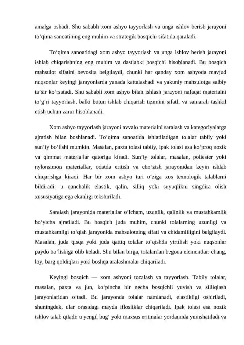 To’qima ishlab chiqarish texnologik jarayonlari va mashinalarni avtomatlashtirish 4