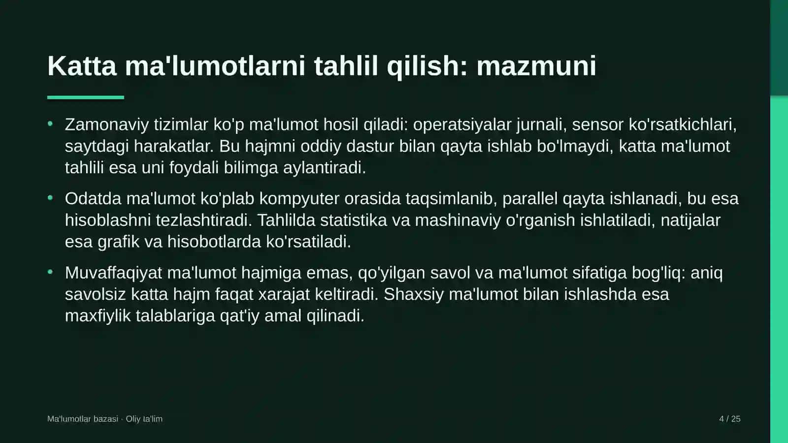 Echkichilikda katta ma'lumotlarni tahlil qilish 4
