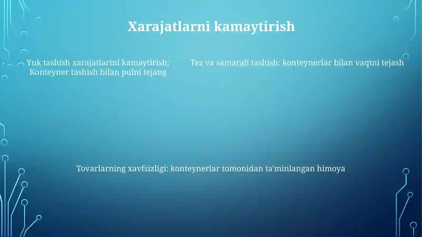 Yuklarni Konteynerlarda Tashish Ahamiyati 4