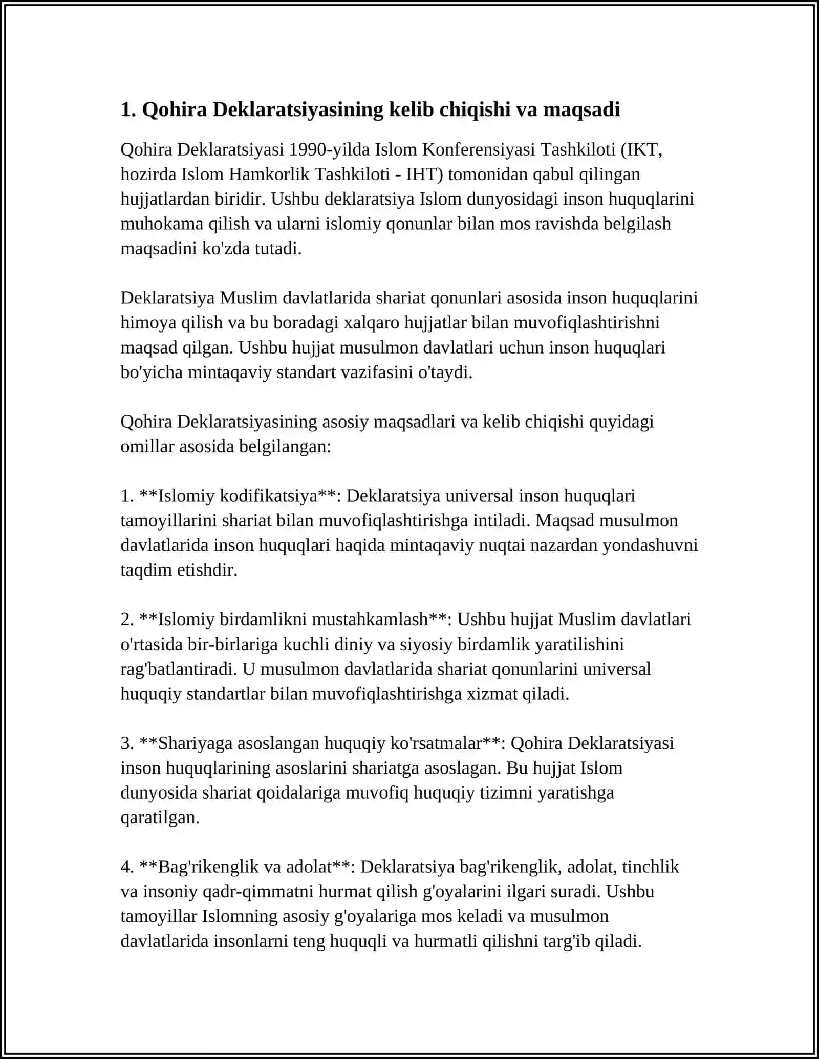 Qohira Deklaratsiyasi 4
