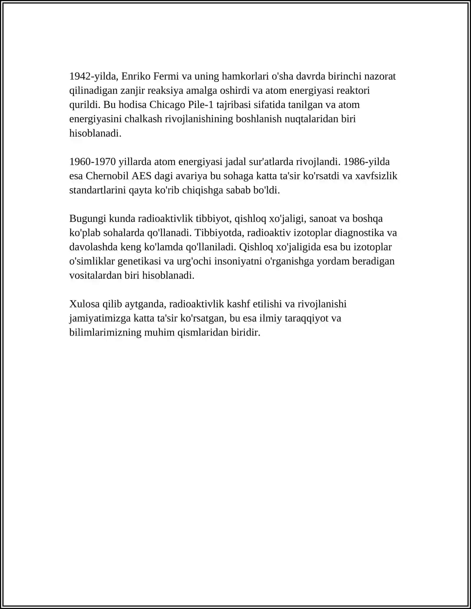 RADIOAKTIVLIK VA UNING OQIBATLARI 4