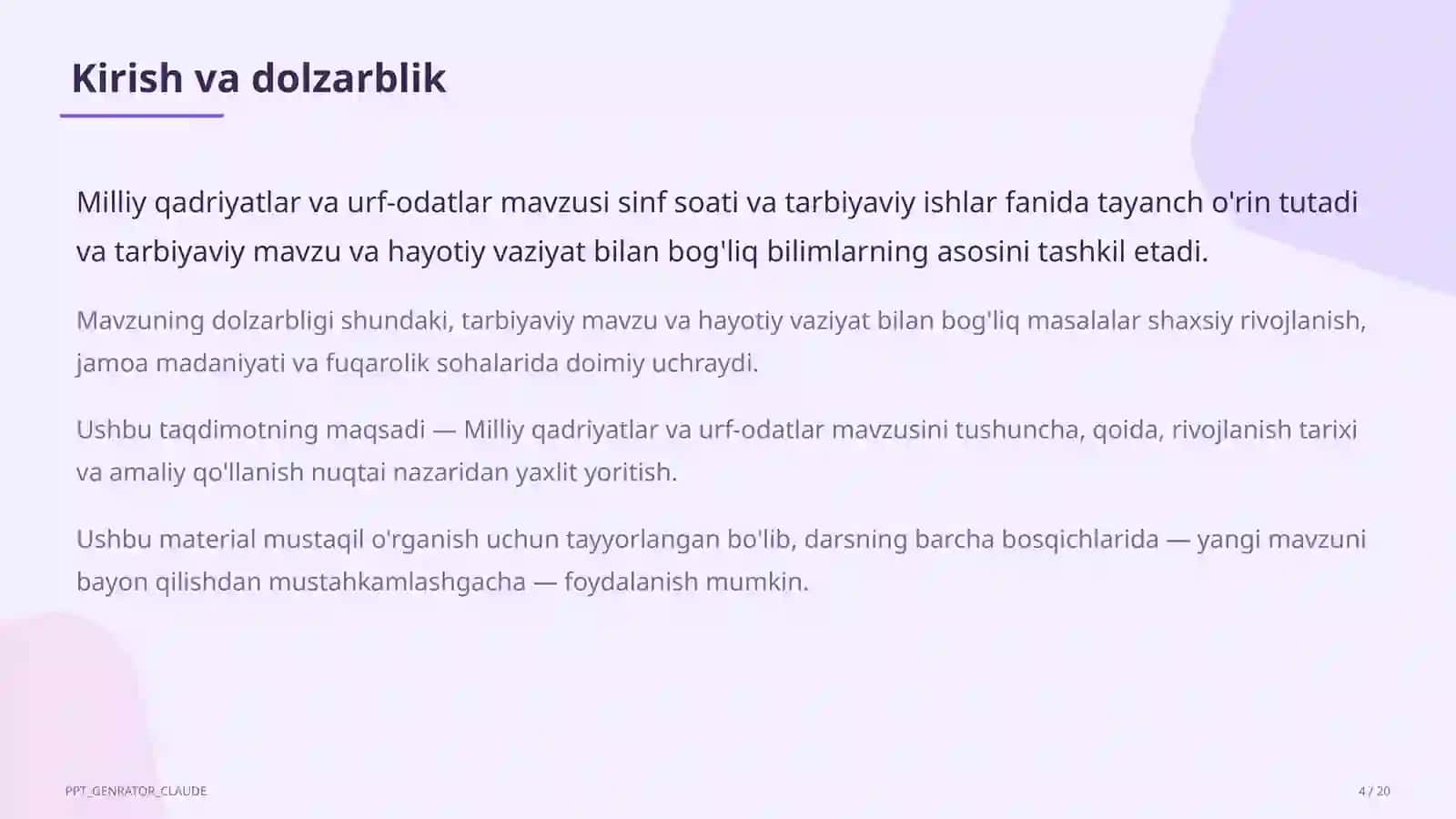 Milliy qadriyatlar va urf-odatlar 4