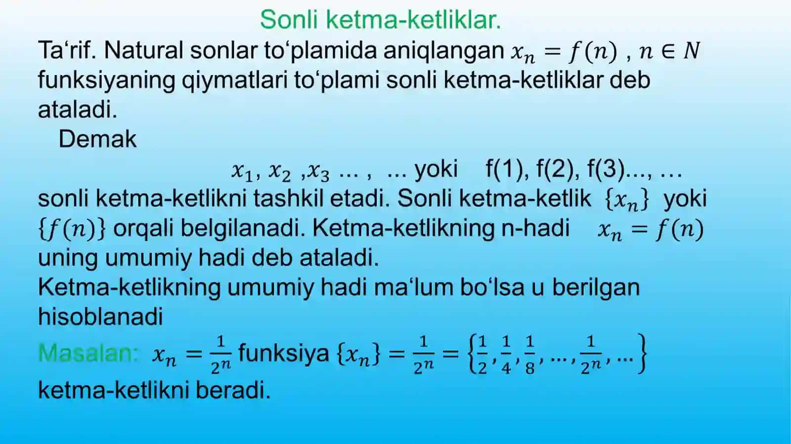 4-MA’RUZA:FUNKSIYAVA UNING LIMITI 4