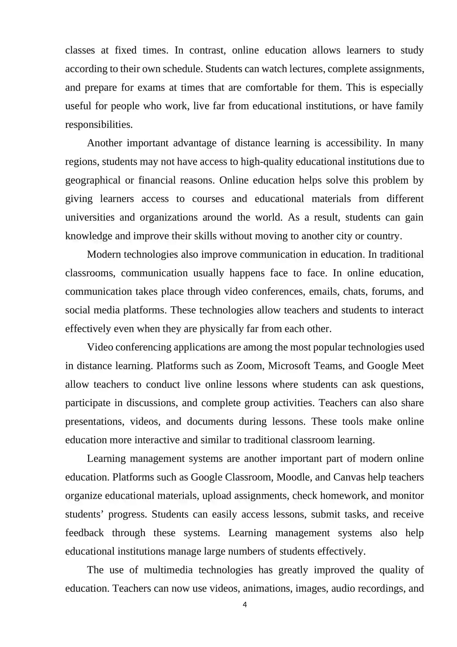 Distance learning and modern technologies. 4