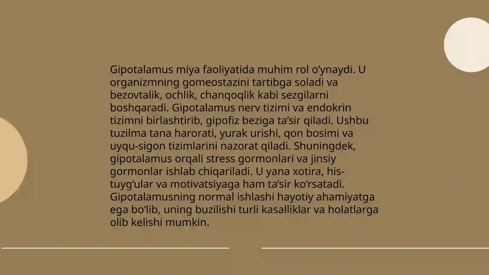 Gipotalamo-gipofizar tizim faoliyati va ahamiyati 4