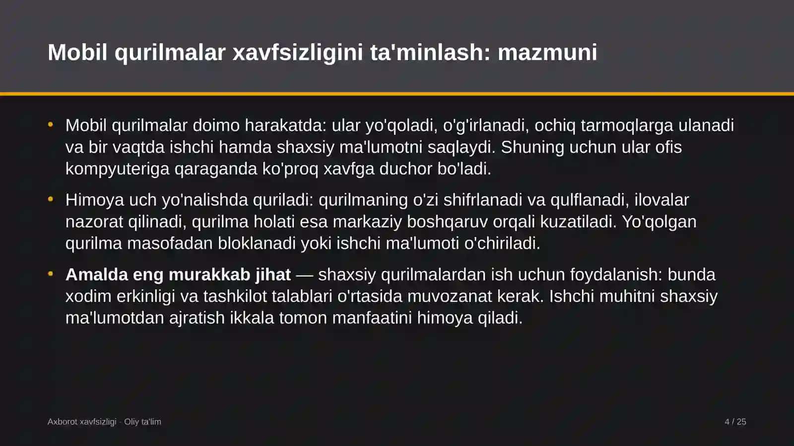 Echkichilikda mobil qurilmalar xavfsizligini ta'minlash 4