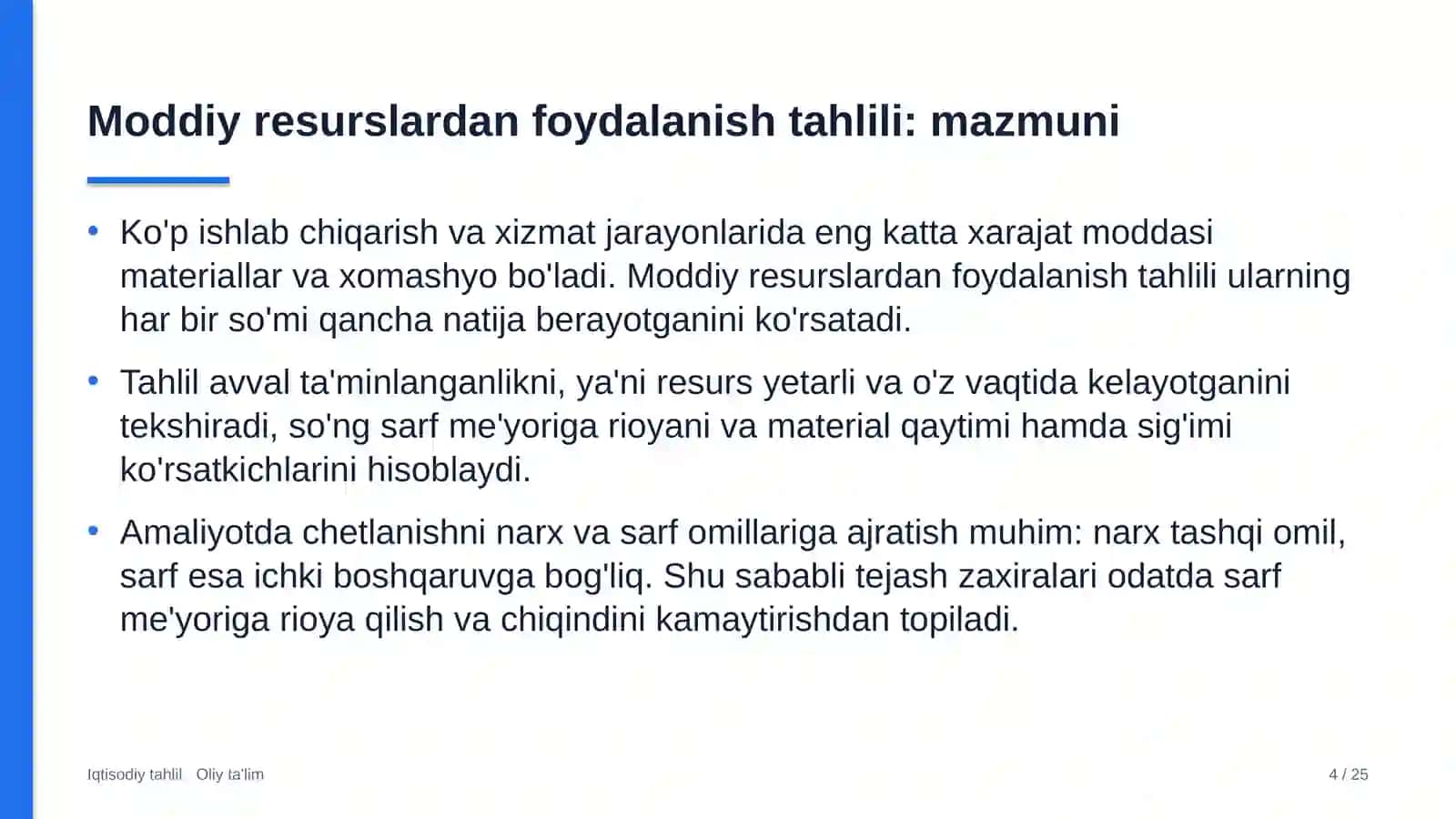 Davlat banklarida moddiy resurslardan foydalanish tahlili 4