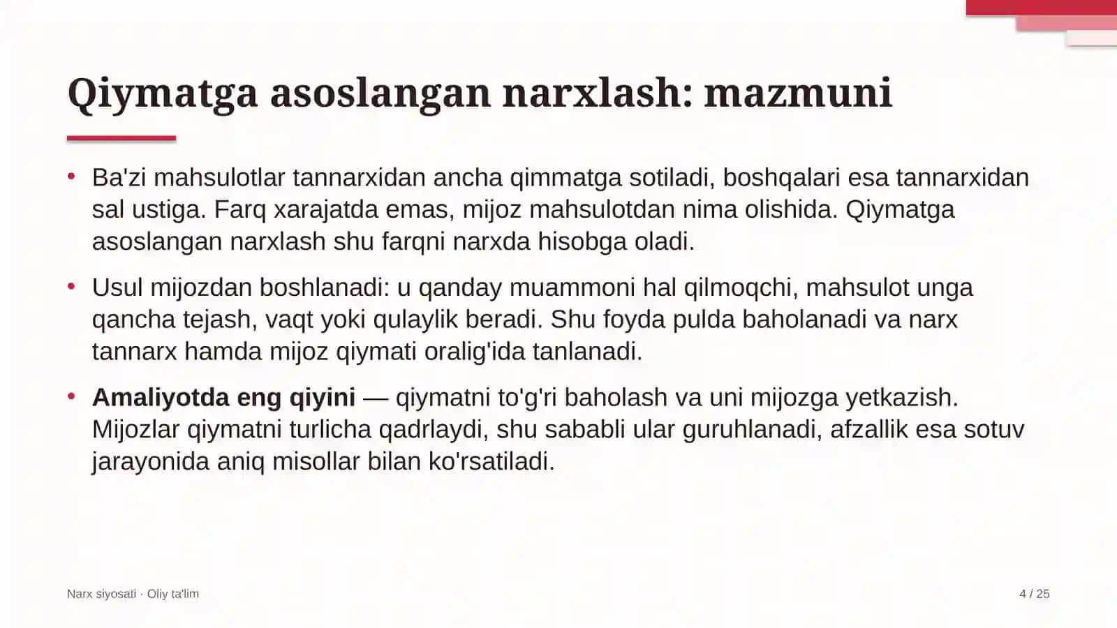 Frilans platformalarida qiymatga asoslangan narxlash 4