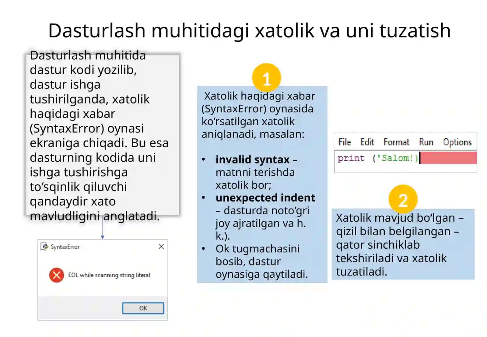 PYTHONDA XATOLIKLAR BILAN ISHLASH 4