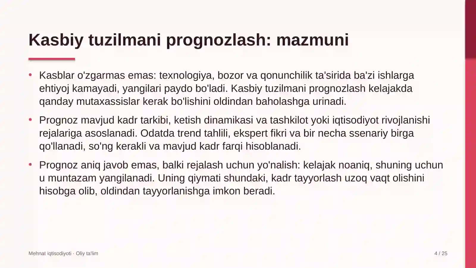 Dizayn studiyalarida kasbiy tuzilmani prognozlash 4