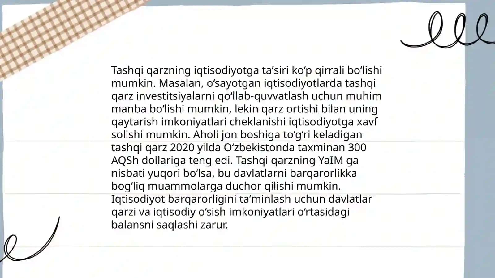 Oʻzbekistonning umumiy tashqi qarzi tarixi 4