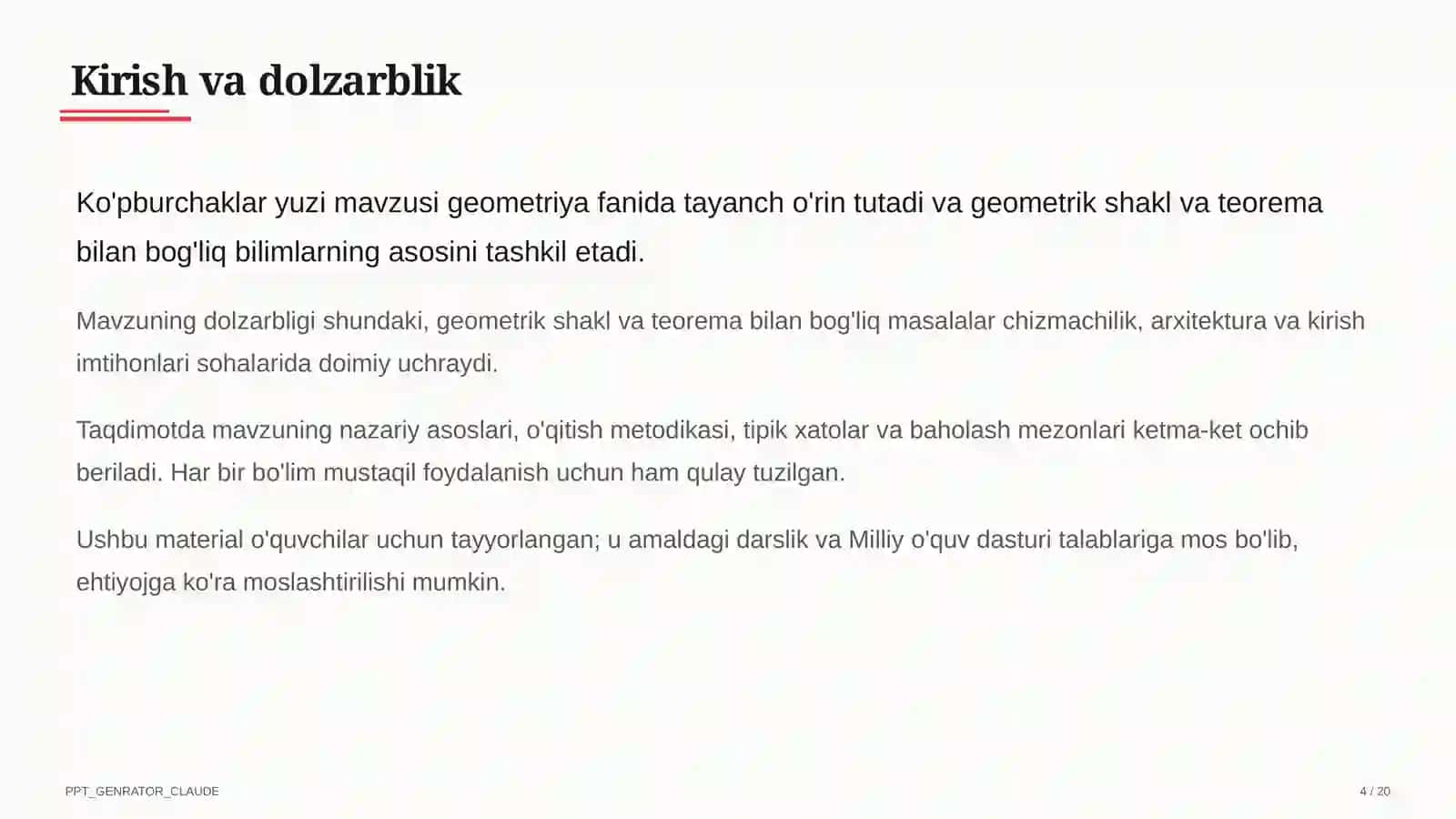 Ko'pburchaklar yuzi (8-sinf) 4