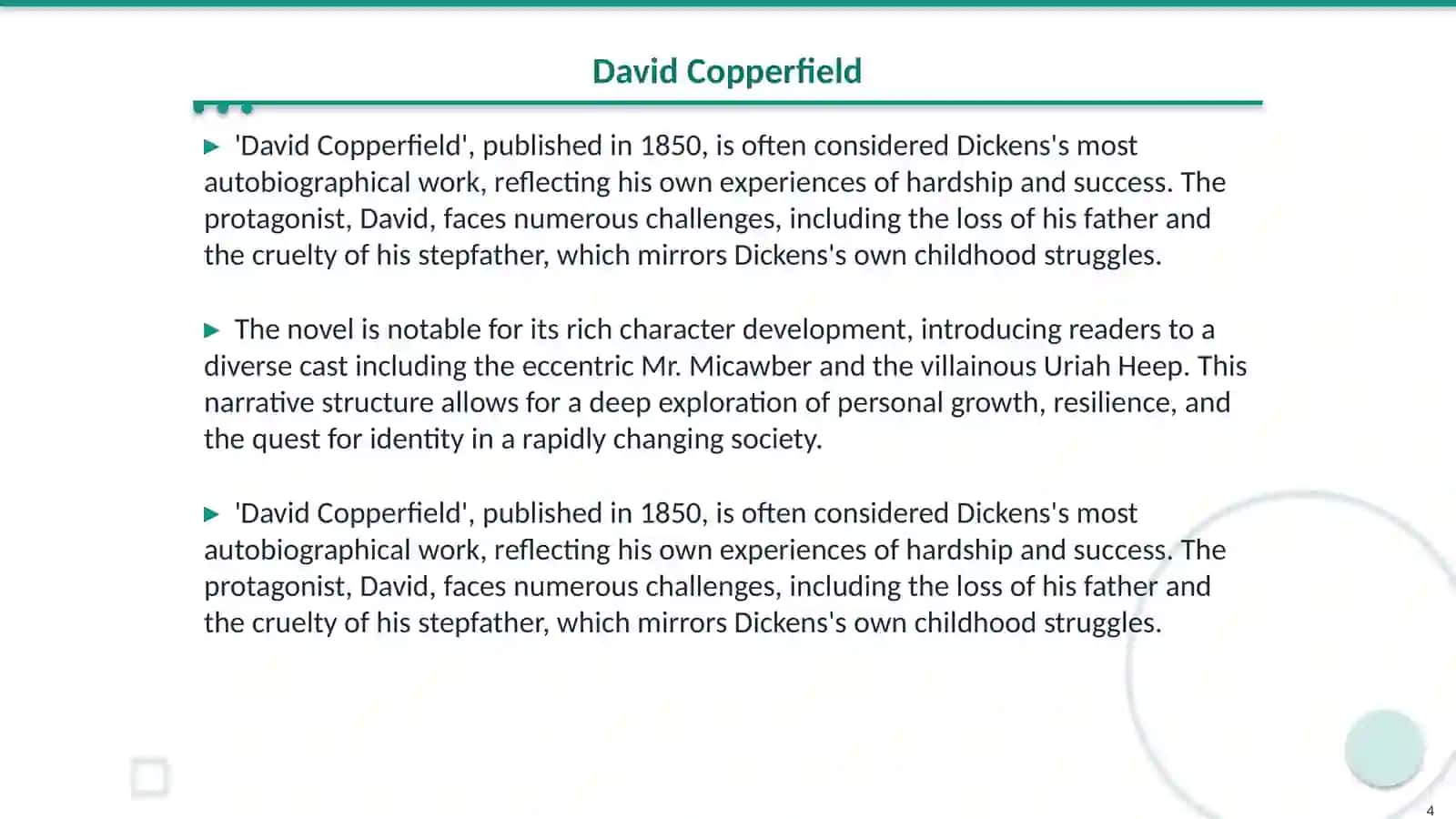The works of Charles Dickens: Oliver Twist, David Copperfield, Great expectations 4
