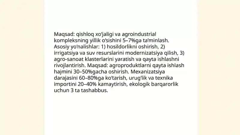Sanoat ishlab chiqarishini modernizatsiyalash va diversifikatsiya 4