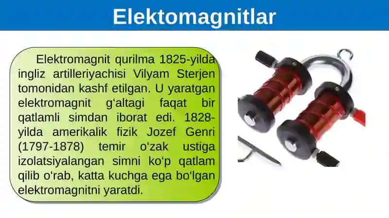 ELEKTROMAGNITLAR. ELEKTROMAGNIT RELE 1-qism 4