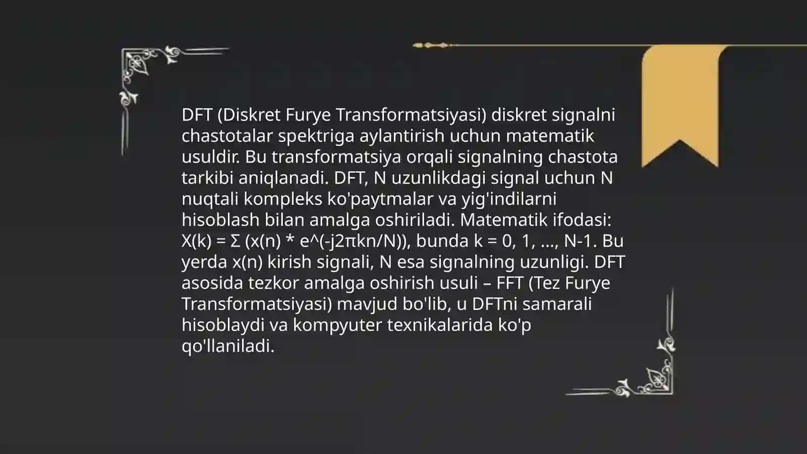 DFT usuli 4
