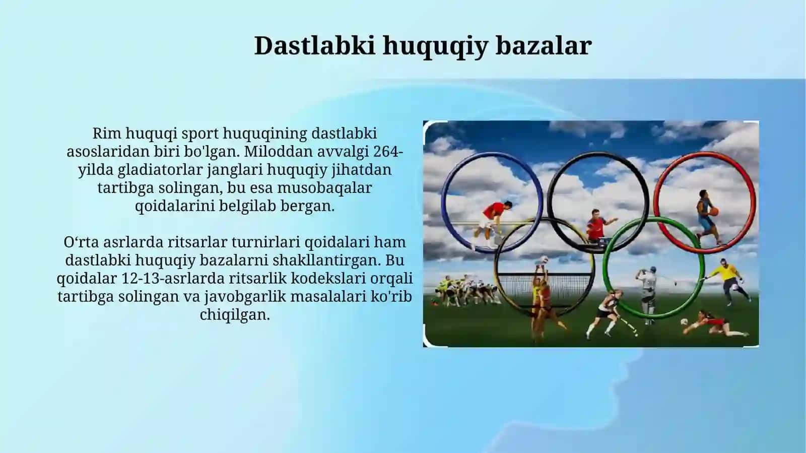 Sporthuquqiningtarixiyrivojlanishi 4
