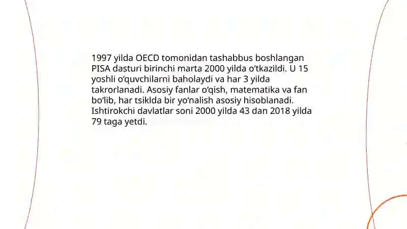 PISA xalqaro baholash dasturining mazmun-mohiyati 4