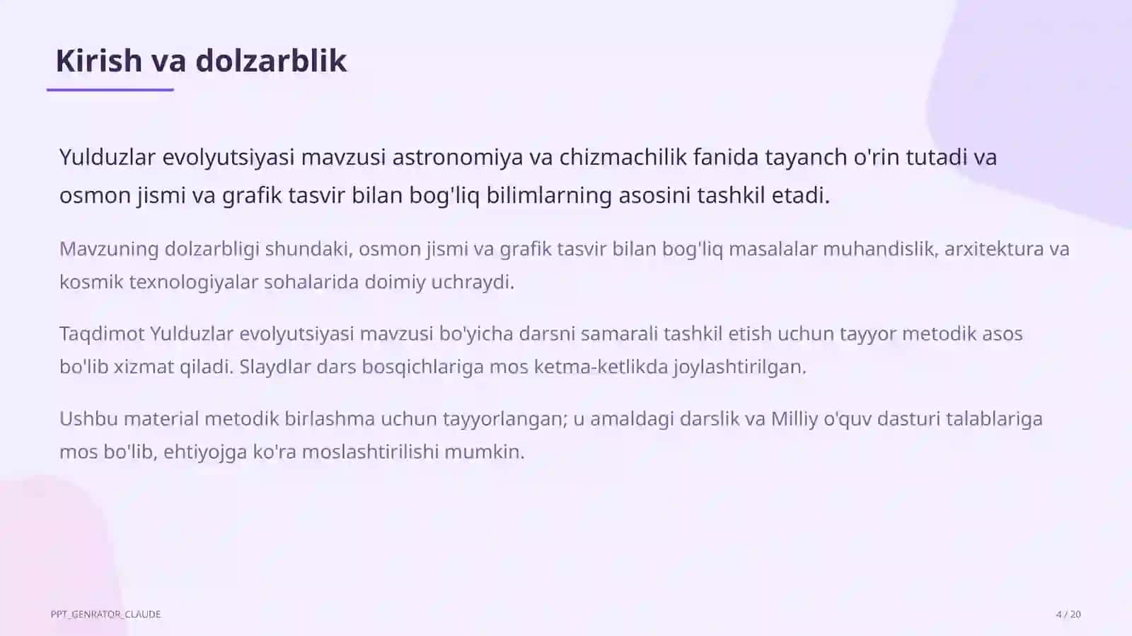Yulduzlar evolyutsiyasi (11-sinf) 4