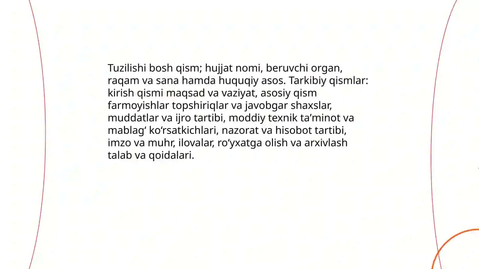 Sohaviy farmoyish hujjatlarining xususiyatlari 4