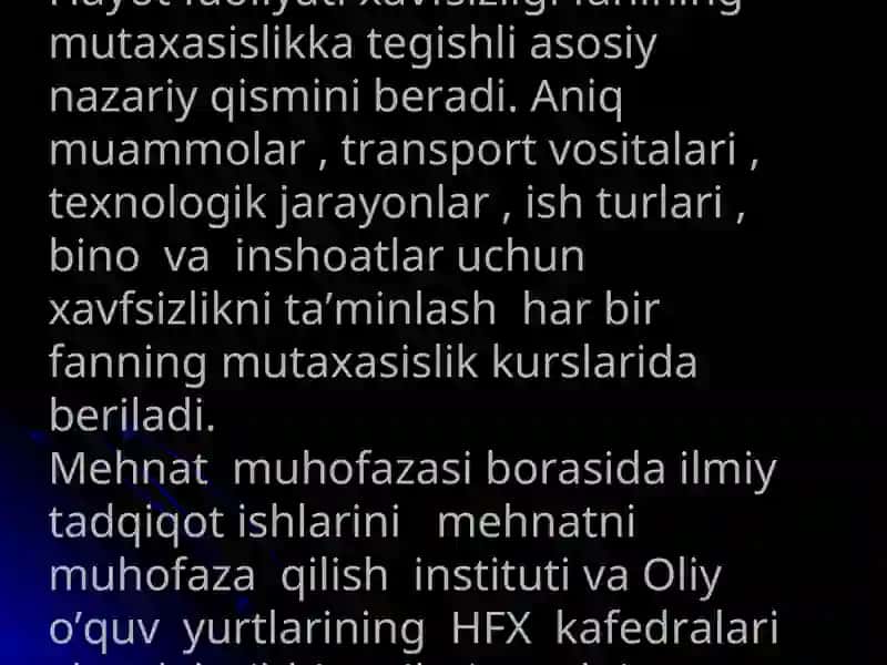 Mehnatni muhofaza qilishning qonuniy – huquqiy asoslari 4