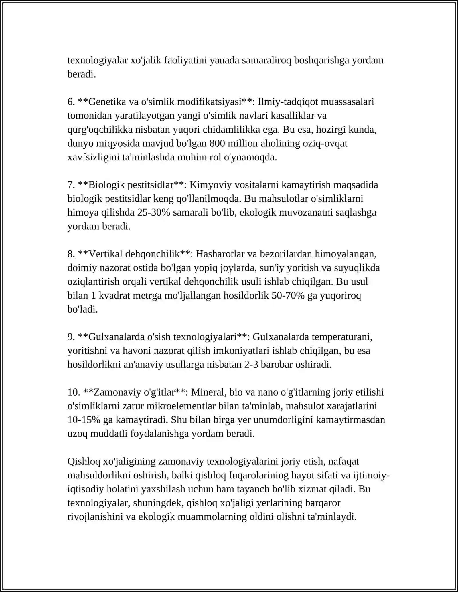 ÓZBEKISTONDA FERMER VA DEHQON XÓJALIKLARI RIVOJLANISHI VAZIFALARI VA ISTIQBOLLARI 4