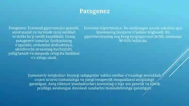 Essensial Gipertoniya Patogenezi Zamonaviy Aspektlari 4