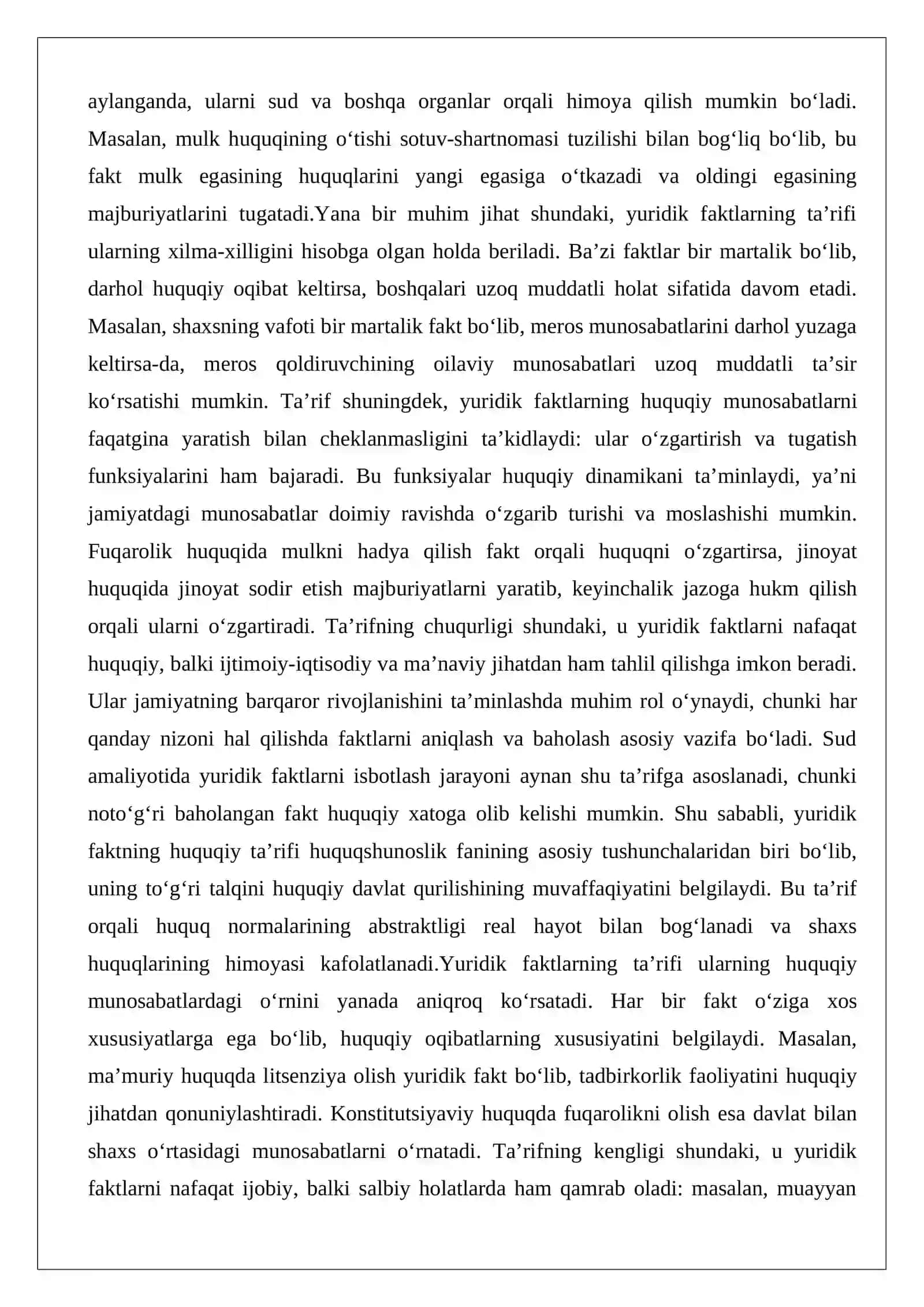 Iqtisodiy va moliyaviy huquqda yuridik faktlar 4