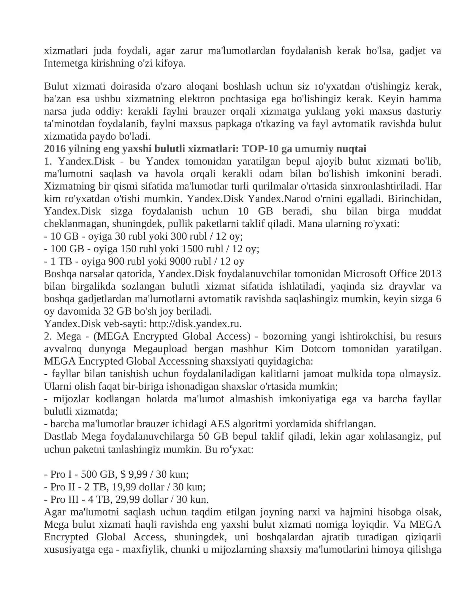 Bulutli texnologiyalarning ta’limiy imkoniyatlari bilan tanishish 4
