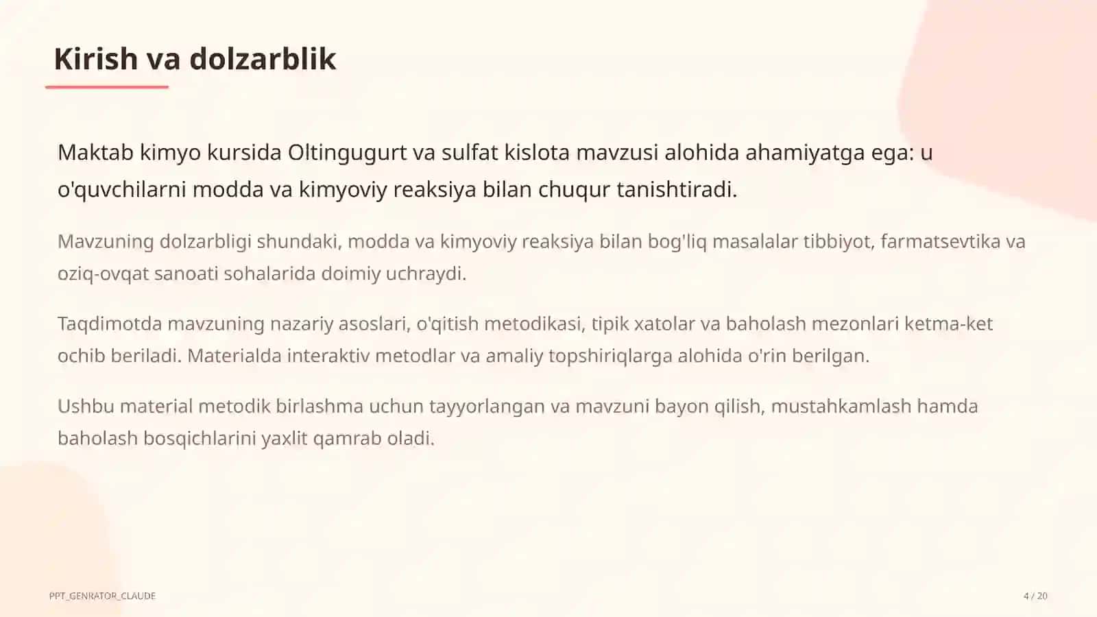 Oltingugurt va sulfat kislota (9-sinf) 4