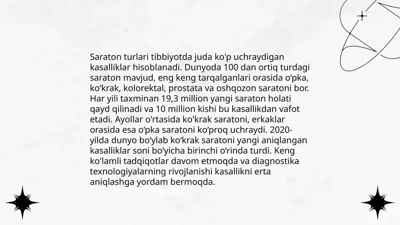 Onkologik kasalliklar haqida tushuncha 4