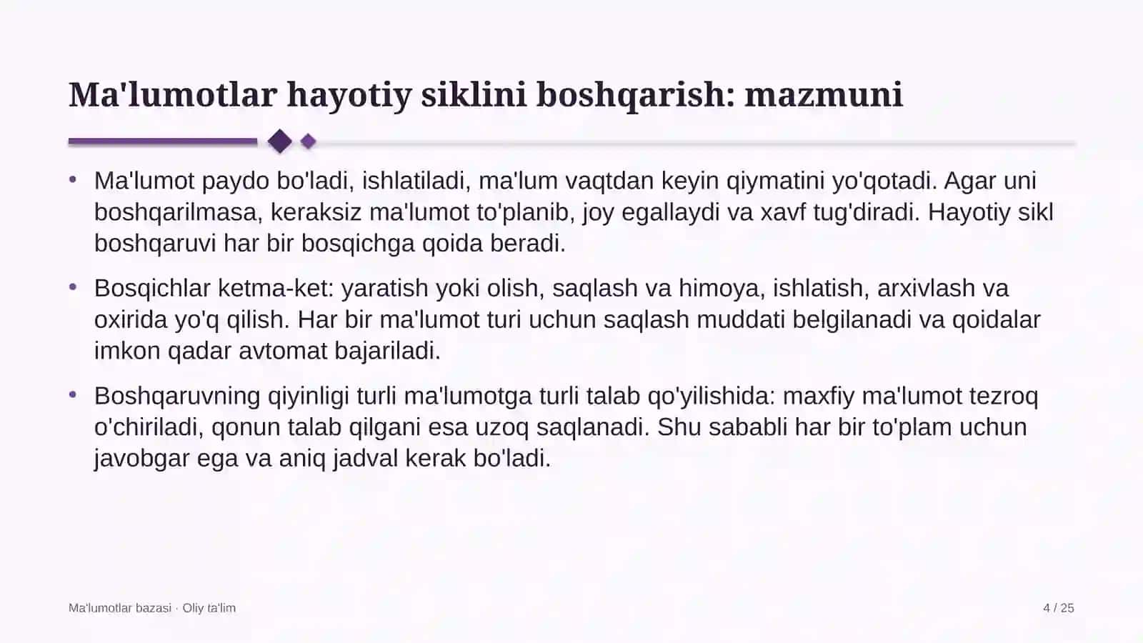 bolalar turizmida ma'lumotlar hayotiy siklini boshqarish 3823 4