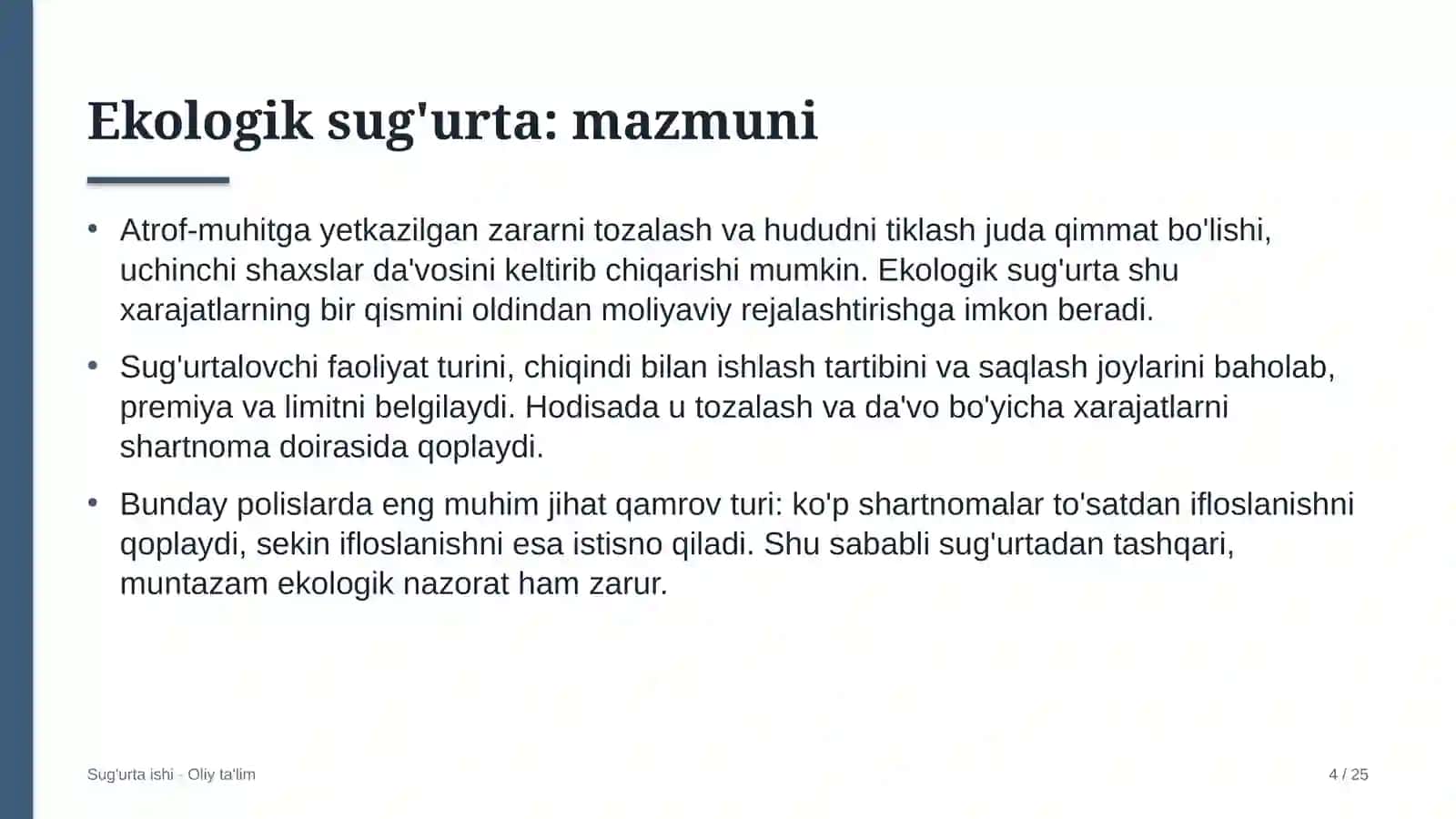 Auditorlik tashkilotlarida ekologik sug'urta 4