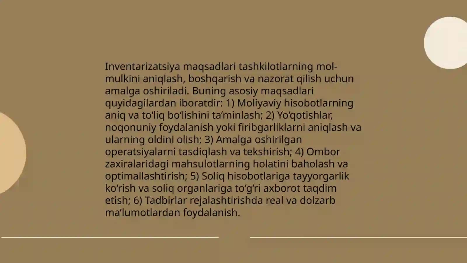 Inventarizatsiya oʻtkazish va natijasini rasmiylashtirish tartibi 4