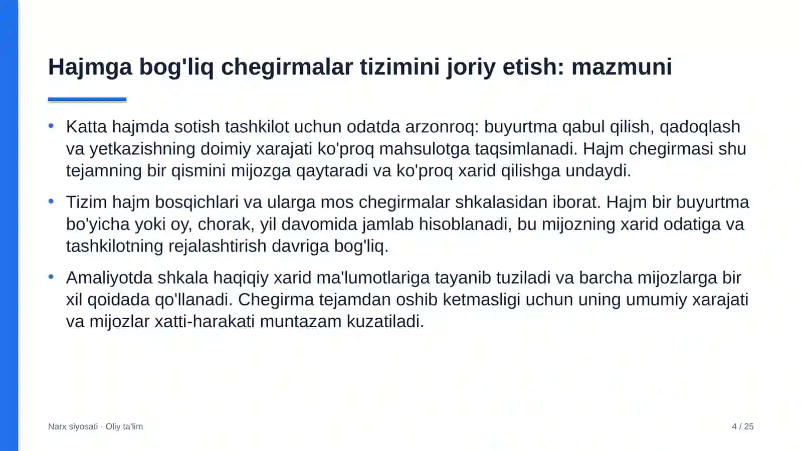 Maishiy texnika do'konlarida hajmga bog'liq chegirmalar tizimini joriy etish 4