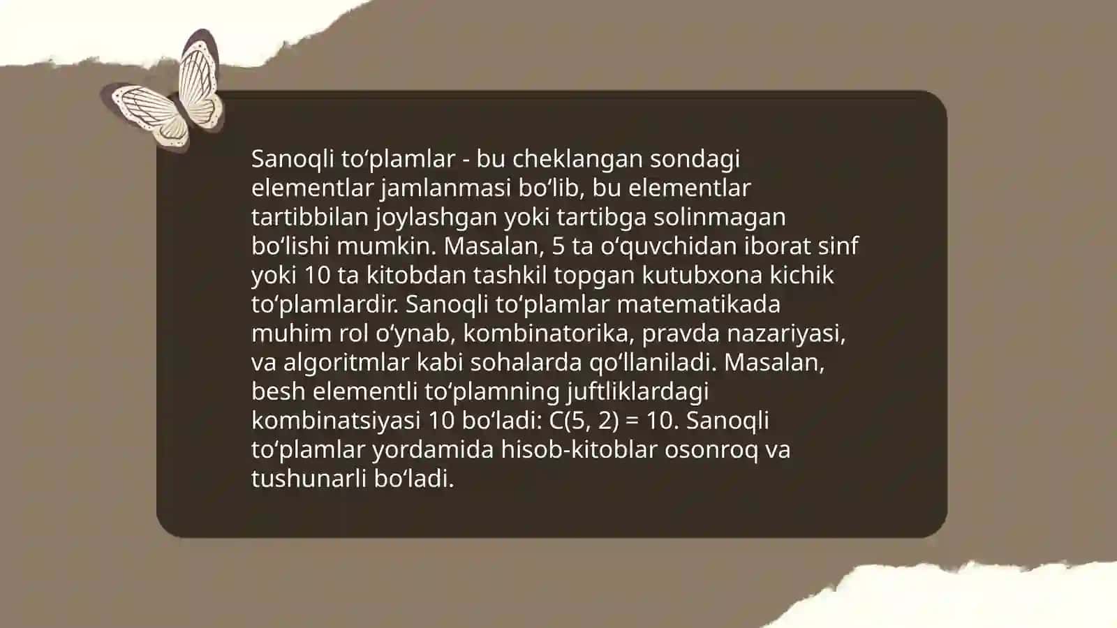 Toʻplam quvvati. Sanoqli va sanoqsiz toʻplamlar. Matematika etyudlari 4