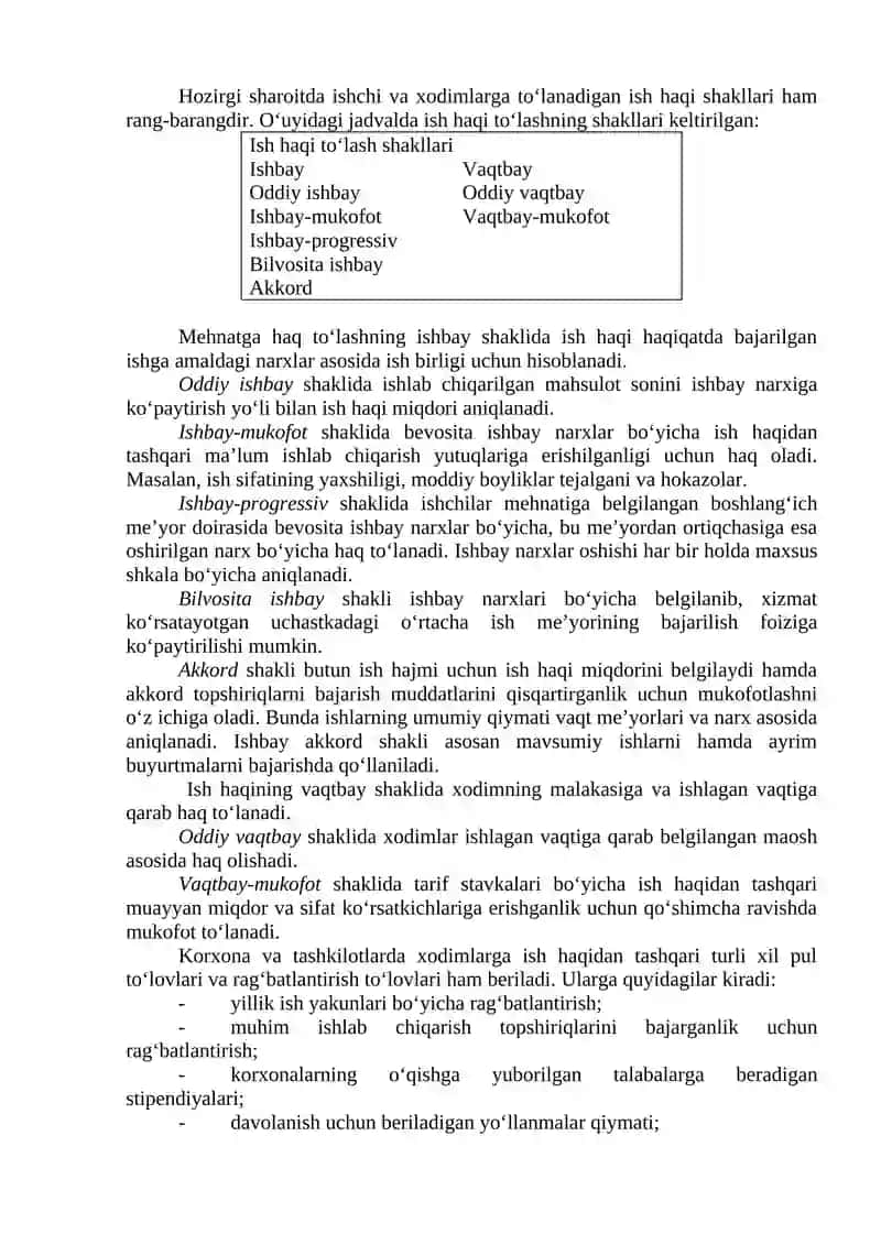 MEHNAT VA UNGA HAQ TO‘LASHNI HISOBGA OLISH 4