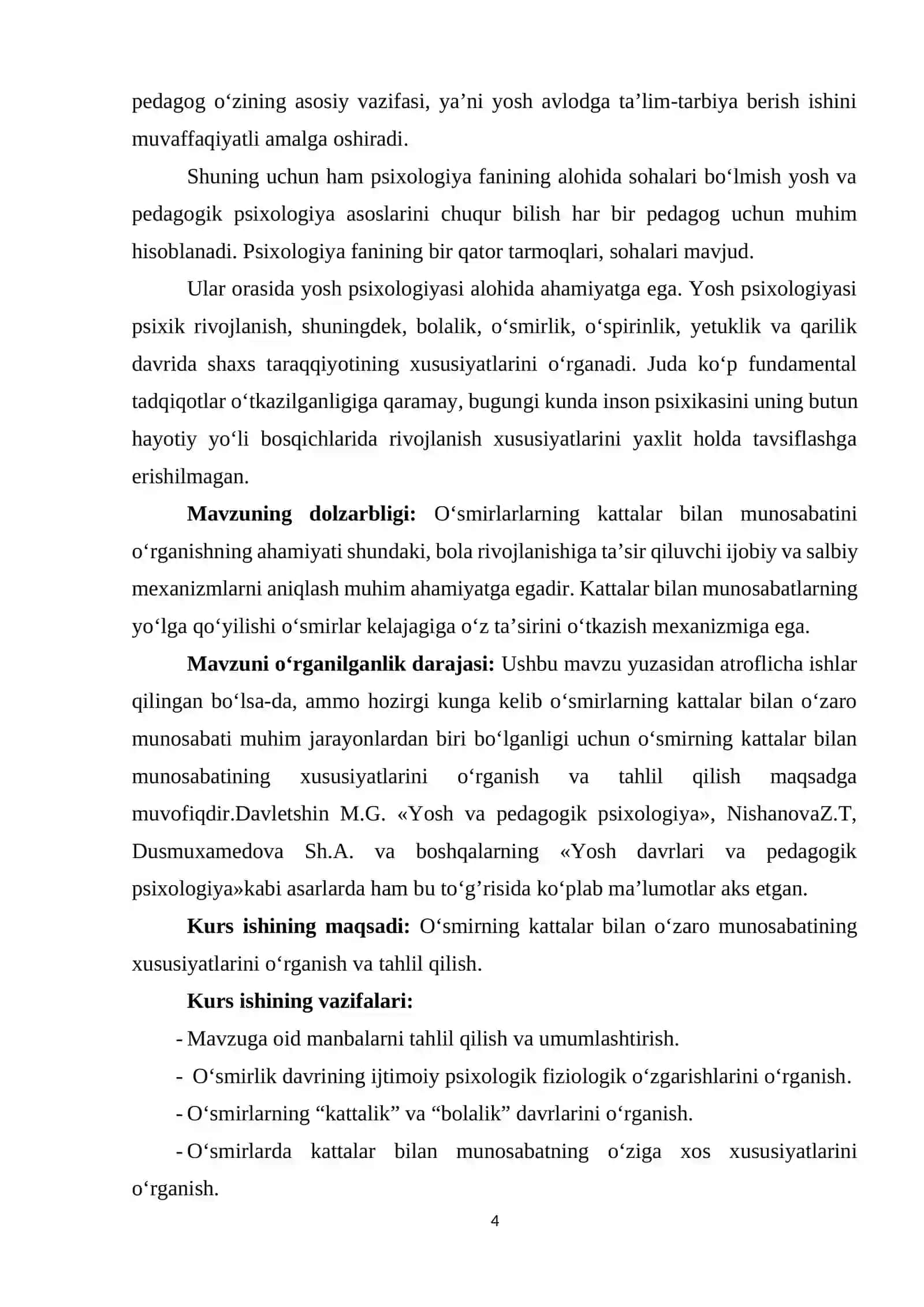 Rivojlanish psixologiyasi 4
