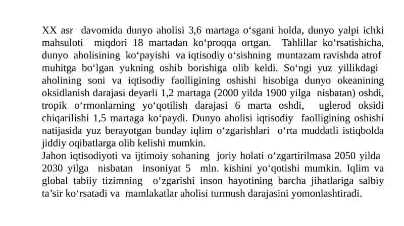 Yashil iqtisodiyot”ga o‘tishning zaruriyati, tamoyillari va dastaklari 4
