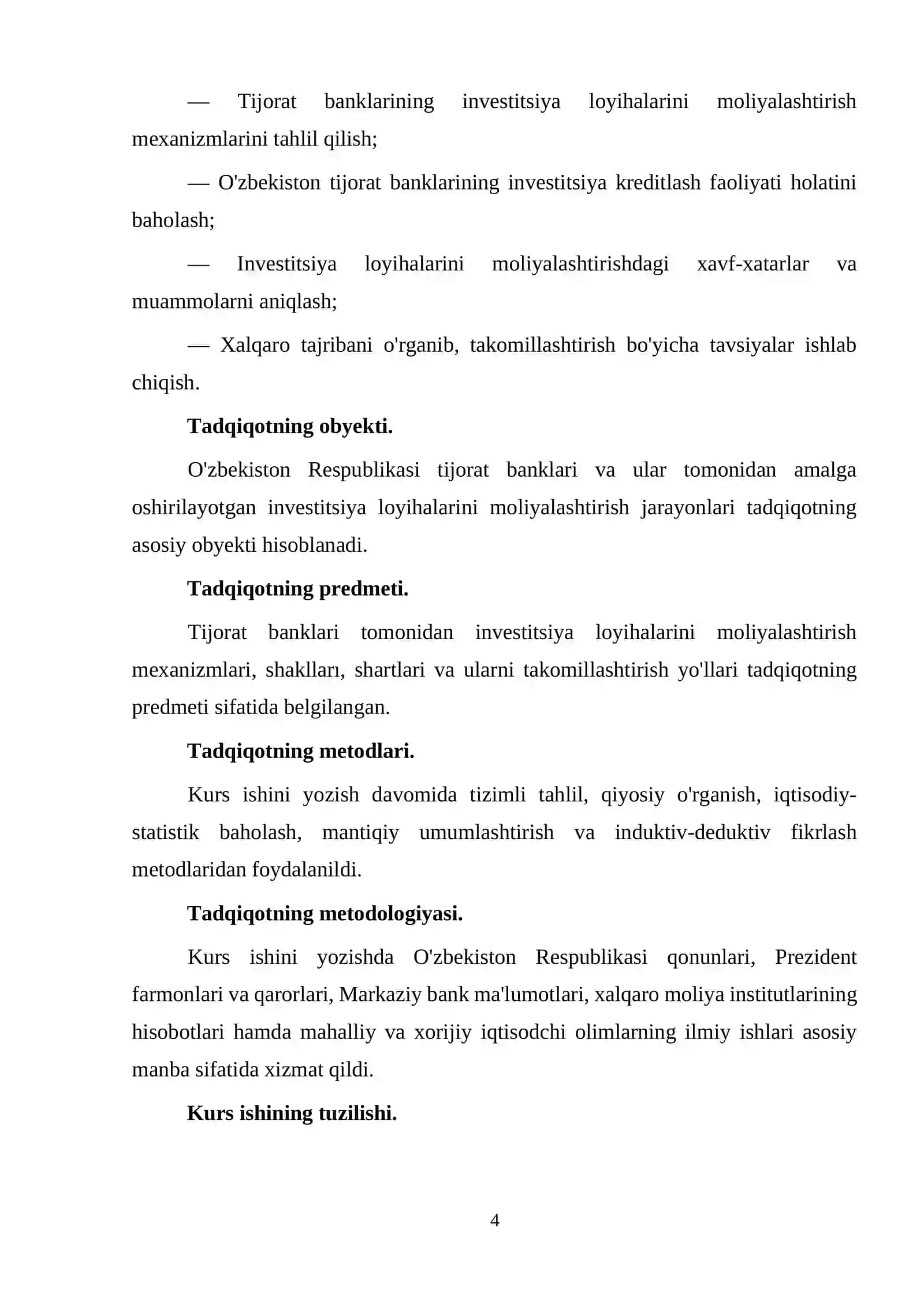 Tijorat Banklari Tomonidan Moliyalashtirilayotgan Investitsiya Loyihalari 4