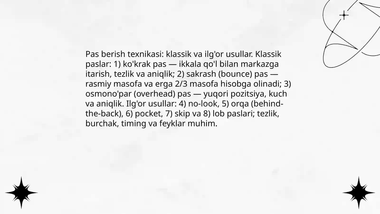 Basketbol o'yini texnikasi va taktikasi 4