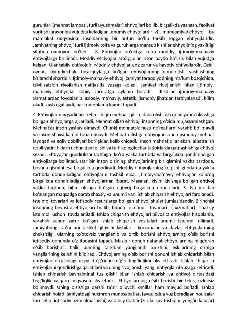 IQTISODIYOT NAZARIYASI FANINING RIVOJLANISH BOSQICHLARI VA YO’NALISHLARI 4
