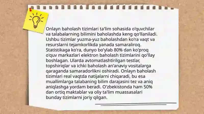 Ta'limni baholashda innovatsion yondashuv 4