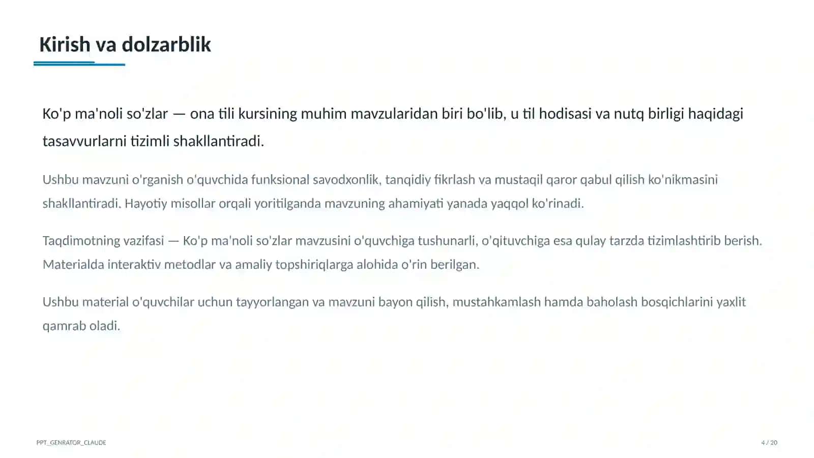 Ko'p ma'noli so'zlar (5-sinf) 4
