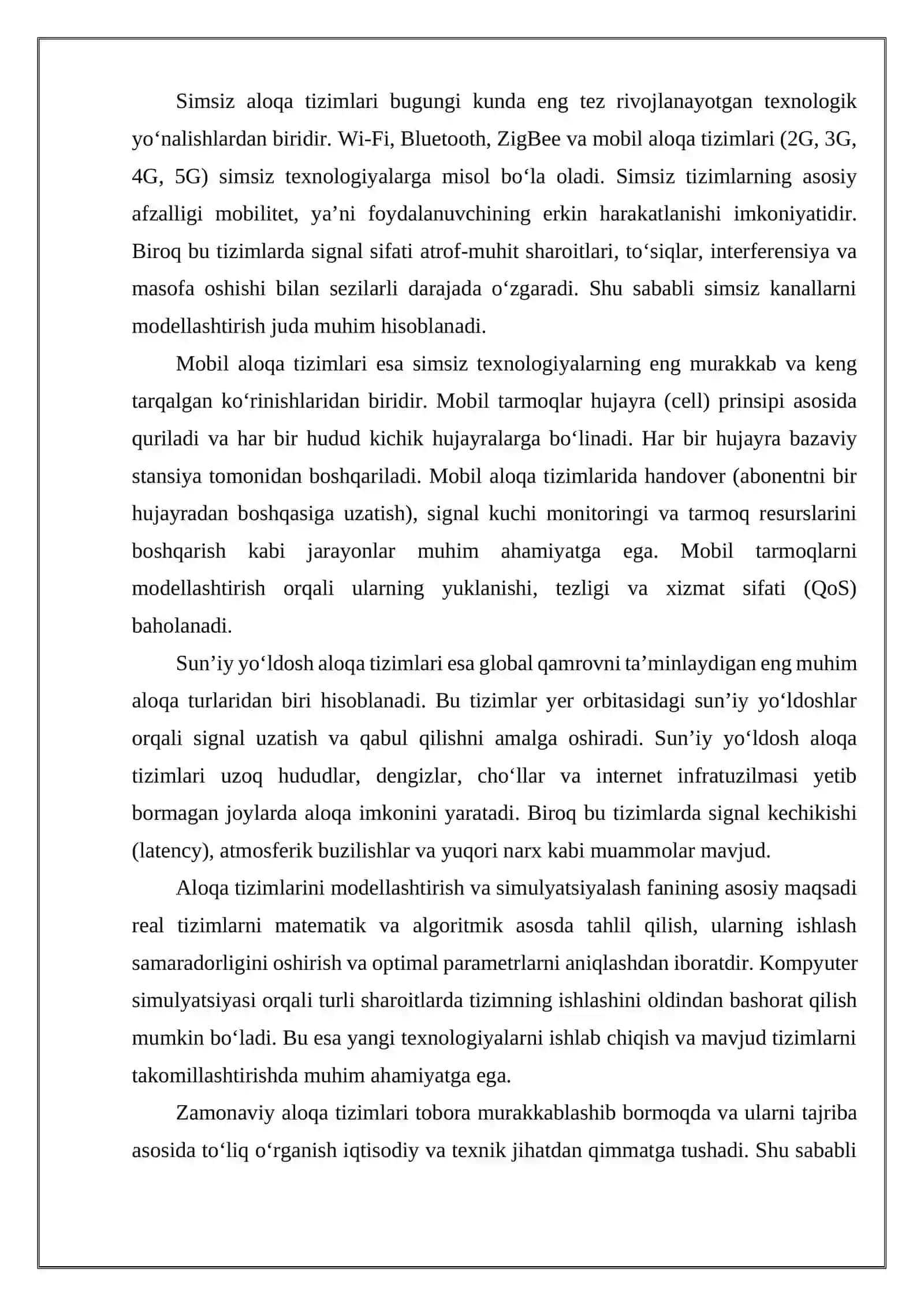 Aloqa tizimlari va ularning modellari 4