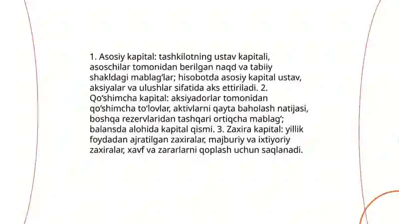 Xususiy kapital hisobi 4